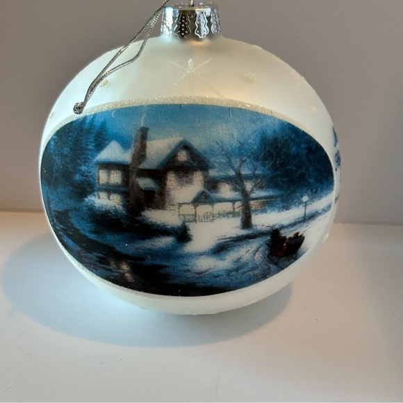 Thomas Kinkade Moonlit Sleigh Ride 2004 Ornament - Picture 3 of 11